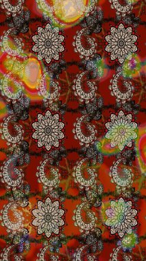 Vadinin renkleri. Raster çiçek desenleri çiziyor..