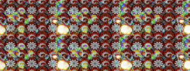 Küçük gri ve kırmızı renkte güzel bir besin torbası deseni, çiçekler. Millefleur 'lar. Tekstil, kumaş, kapaklar, duvar kağıtları, baskı, paket, koleksiyon defteri, örgü, dekupaj için çiçek arkaplanı..