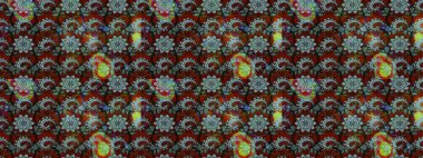 Çiçekli eskiz çizimi. Kahverengi ve kırmızı renkte çiçekler. Renkli Yaz Temalı eskiz kalıbı. Düz Çiçek Elementleri Tasarımı.