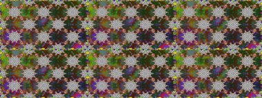 Küçük çiçekteki sevimli çiçek deseni. Gri ve kahverengi renkte çiçekler.