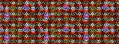 Kahverengi renklerde. 3D çiçekler, eskiz. Raster illüstrasyonu.