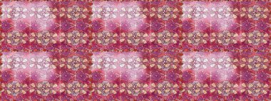 Düz Çiçek Elementleri Tasarımı. Güzel çiçek deseni. Pembe ve nötr renklerde çiçekler. Renkli Bahar Teması Kusursuz Arkaplan.