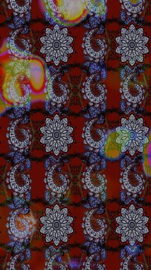 Parlak çiçekli kolaj çiçekleri gri ve kırmızı. Çiçekli zambakların eskiz geçmişi. Çiçek tasarımı için inanılmaz kolaj cennet tarzı..