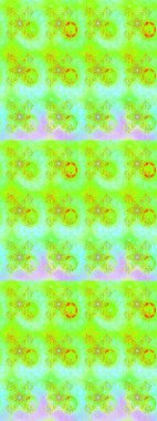 Hediye ambalaj kağıdı, tebrik kartları, posterler ve pankart tasarımı. Raster düz çiçek çizim deseni. Yeşil ve nötr renkte çiçekler.