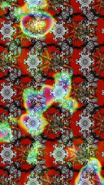 Renklerde güzel çiçekler ve yapraklar olan eskiz deseni, suluboya çiçek deseni, duvar kağıdı, kart veya kumaş için fayanslı. Raster illüstrasyonu.