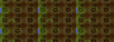 Kahverengi renkli Asya tekstili. Raster illüstrasyonu. Çiçek desenini çiz.