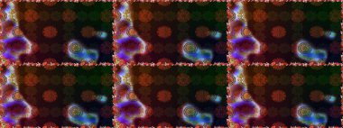 Raster - stok. Kahverengi ve gri çiçekli kusursuz desen, suluboya çiçek deseni, sevimli çiçek, duvar kağıdı, kart veya kumaş için fayanslı.