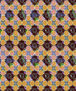 Kahverengi renklerde. Raster illüstrasyonu. Taslak dekoratif arka plan, çiçek mandala. Çiçek..