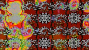 Çiçekli çiçek deseni, suluboya. Raster deseni. Küçük çiçekte güzel bir çiçek deseni..