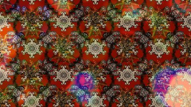 Renkli çiçekler. Renkli Bahar Teması eskiz kalıbı. Düz Çiçek Elementleri Tasarımı. Raster illüstrasyonunda çiçek deseni çizimi.