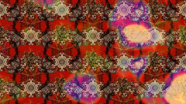 Küçük çiçekteki sevimli çiçek deseni. Tony 'nin kumaş kalıbını çiz. Modaya uygun kumaş deseni. Raster illüstrasyonu.