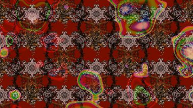 Tekstil için suluboya eskiz deseni. Şirin çiçekli, desenli, rengarenk eskiz deseni. El çizimi çiçek çizimi deseni (fayans)).