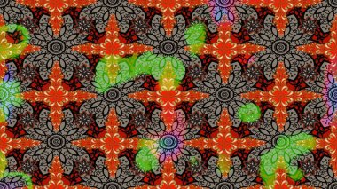 Renkli çiçek desenli çizim. Suluboya tarzında renkler üzerine çiçekler.