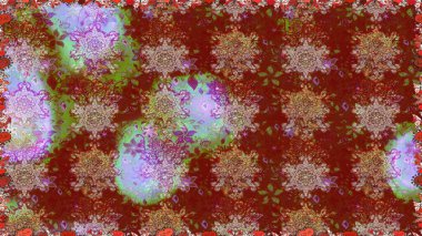 Raster illüstrasyonunda kusursuz çiçek deseni. Renkli Bahar Temalı Kusursuz Arkaplan. Güzel kumaş deseni. Düz Çiçek Elementleri Tasarımı.