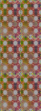 Çiçek ve yapraklı karalama şeklinde Raster çiçek deseni. Yumuşak, bahar çiçekleri kahverengi ve gri renklerde. Raster illüstrasyonu.