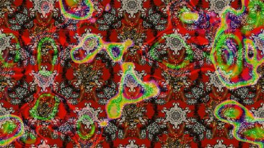 Kırmızı renklerde. Raster illüstrasyonu. Çiçekli güzel suluboya desen.