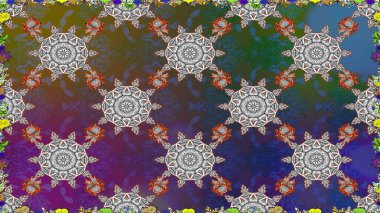 Tekrar eden çiçek arkaplanı, zarif gri ve kahverengi çiçek duvar kağıdı. Çiçek desenleri gri ve kahverengi renklerde, el yapımı papatyalar, papatyalar.