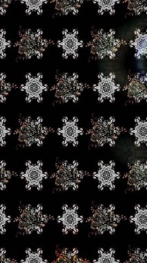 Siyah renkli etnik çiçeklerle süslenmiş zarif bir eskiz şekli. Raster Çiçek İllüstrasyonu güzel tekstil..