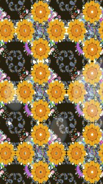 Nazik, narin çiçek arkaplanı. Kahverengi renkli çiçekler. Raster çiçek desenli ve çiçekli..