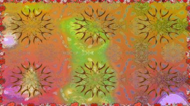 Davetiye ve kartpostal tasarımı için dekoratif çiçek unsurları. Tekstil için figür. Şirin, zarif çiçekler Raster illüstrasyonu. Poster ya da kapak için arka plan. Yapraklı kusursuz desen.