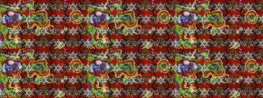 Çiçekli çiçek deseni, suluboya. Raster deseni. Süslü kumaş deseni.