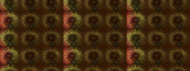 Parlak çiçekli kolaj çiçekleri kahverengi ve gri. Çiçekli zambakların eskiz geçmişi. Çiçek tasarımı için inanılmaz kolaj cennet tarzı..