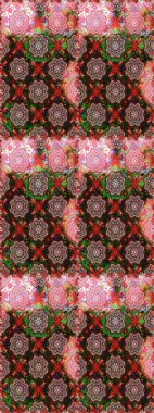 Kahverengi ve gri renkli çiçekler. Raster illüstrasyonunda kusursuz çiçek deseni. Düz Çiçek Elementleri Tasarımı. Renkli Bahar Teması Kusursuz Arkaplan.