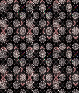 Raster Hip kumaş deseni. Eskiz Vintage Çiçek Deseni.