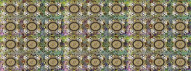 Duvar kâğıdı için altın süslü bir illüstrasyon. Çiçekli süslemeli, pürüzsüz bir desen. Doğu tarzında klasik tasarım öğesi. Gri renkli geleneksel Arapça dekor. Süslü dantel iz sürücü.