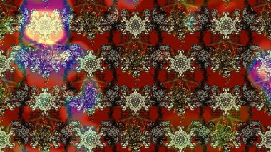 Elle çizilmiş sonbahar çiçeği deseni. Tekstil ve kapak tasarımı için mükemmel. Renkli kahverengi ve kırmızı çizim kalıpları. Doodle tarzı. Kahverengi ve kırmızı renkte çiçekler.