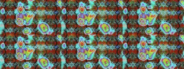 Küçük çiçekteki sevimli çiçek deseni. Raster illüstrasyonu. Çizim.