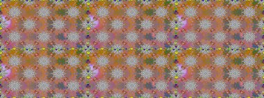 Raster Hip kumaş deseni. Kusursuz Vintage Çiçek Deseni.