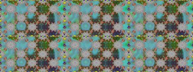 Güzel kumaş deseni. Düz Çiçek Elementleri Tasarımı. Raster illüstrasyonunda kusursuz çiçek deseni. Renkli Bahar Teması Kusursuz Arkaplan.