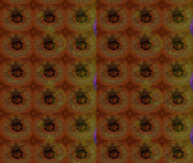 Raster illüstrasyonu. Kahverengi renklere karalamalar çizilmiş çiçek deseni.