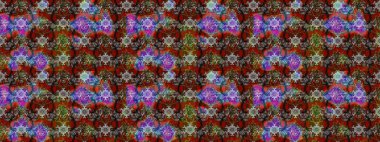 Şirin çiçek elementleri. Kahverengi ve gri renkli çiçekler. Raster illüstrasyonu. Çizim.