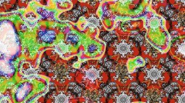 Çiçek arkaplan. Renkli çizim kalıbı. Gri ve nötr renklerde şirin tekstil tarzında. Raster illüstrasyonu. Çiçek duvar kağıdı.