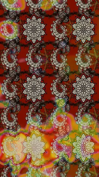 Raster Yumuşak kumaş deseni. Raster çiçek izi. Klasik taslak çizimi. Çiçek eskiz deseni.