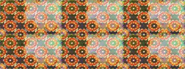 Kusursuz kraliyet lüksü, altın barok kumaş rengi. Altın antika ortaçağ dekoratifi, yapraklar ve tarafsız renklerde altın desenli süslemeleri olan pürüzsüz bir desen..