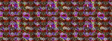 Yumuşak pamuk tasarımı. Yumuşak fayans. Klasik çiçek desenli. Raster 'ın taze dokusu. Paketleme, tekstil, duvar kağıdı için çiçek arkaplanı.