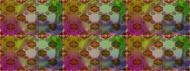 Kahverengi ve yeşil renkli çiçekler. Kusursuz çiçek deseni duvar kâğıdı olarak kullanılabilir. Raster illüstrasyonu.