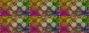 Kahverengi ve yeşil renkli çiçekler. Kusursuz çiçek deseni duvar kâğıdı olarak kullanılabilir. Raster illüstrasyonu.