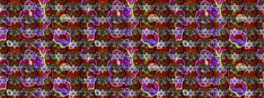 Yumuşak pamuk tasarımı. Yumuşak fayans. Klasik çiçek desenli. Raster 'ın taze dokusu. Paketleme, tekstil, duvar kağıdı için çiçek arkaplanı.