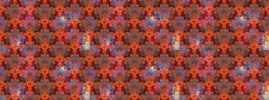 Küçük çiçekteki sevimli çiçek deseni. Raster illüstrasyonu. Çizim.