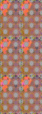 Çiçeksiz desenli arka plan. Kahverengi ve gri renkli çiçekler. Tişört baskısı için çiçek boyama rasteriName.