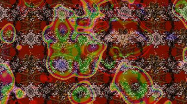 Raster deseni. Renklerle. Soyut çiçek çizim kalıbı arka planı. Küçük çiçekteki sevimli çiçek deseni. Raster illüstrasyonu.