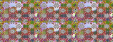 Raster dikişsiz çiçek deseni. Vadinin çiçekleri gri ve kahverengi renklerde.