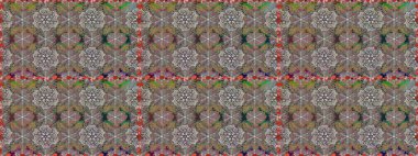 Gri ve kahverengi renklerde. Raster illüstrasyonu. Çiçekli güzel suluboya desen.