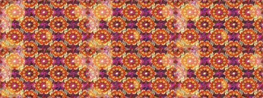 Kusursuz çiçek deseni. Kahverengi renklerde grafiksel, modern, pürüzsüz desen. Kusursuz raster arka plan. Duvar kâğıdı barok, İspanyol kumaşı.