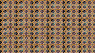 Gri ve turuncu renkli çiçekler. Raster illüstrasyonu. Çiçek süsü ile kusursuz desen.