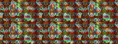 Çizim kalıbı. Raster illüstrasyonu. Organik motif arka planı. Ultraviyole kumaş deseni.